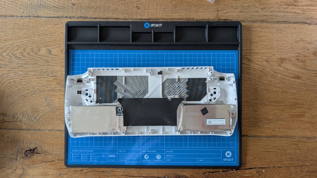 original ROG ally backplate and battery
